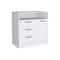 Tuhome Omaha Dresser Multi-Storage Compact Unit with Spacious 3 Drawers and Cabinet-White CLB9090 - alternate 1